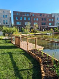 Hekwerk en houten borderrand